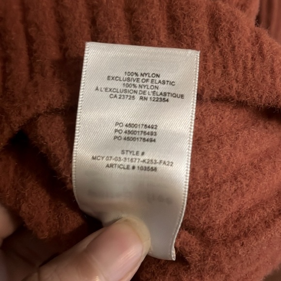 Wilfred free, large orange sweater with brown buttons. - Picture 6 of 6